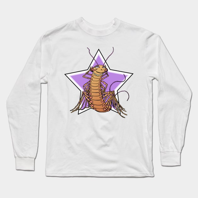 Scutigera Coleoptrata Long Sleeve T-Shirt by Cyborg One